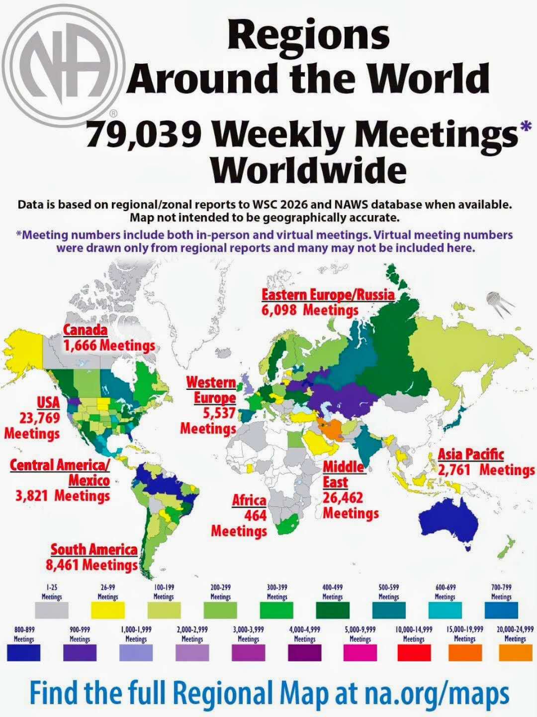 Regions Around the World — takime javore të NA në mbarë botën